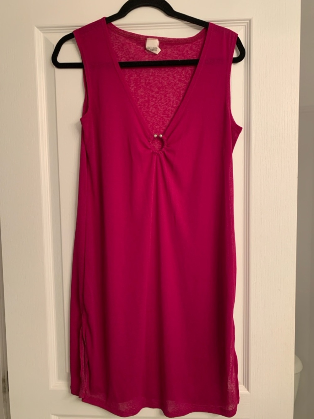Sleeveless & Sheer Magenta Cover Up